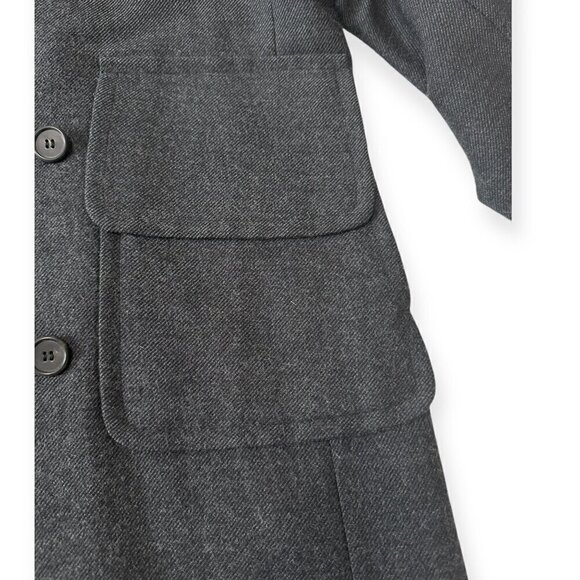Marni Gray Wool Double Breasted Coat, Size 44 Italy/M‎ - Picture 8 of 16